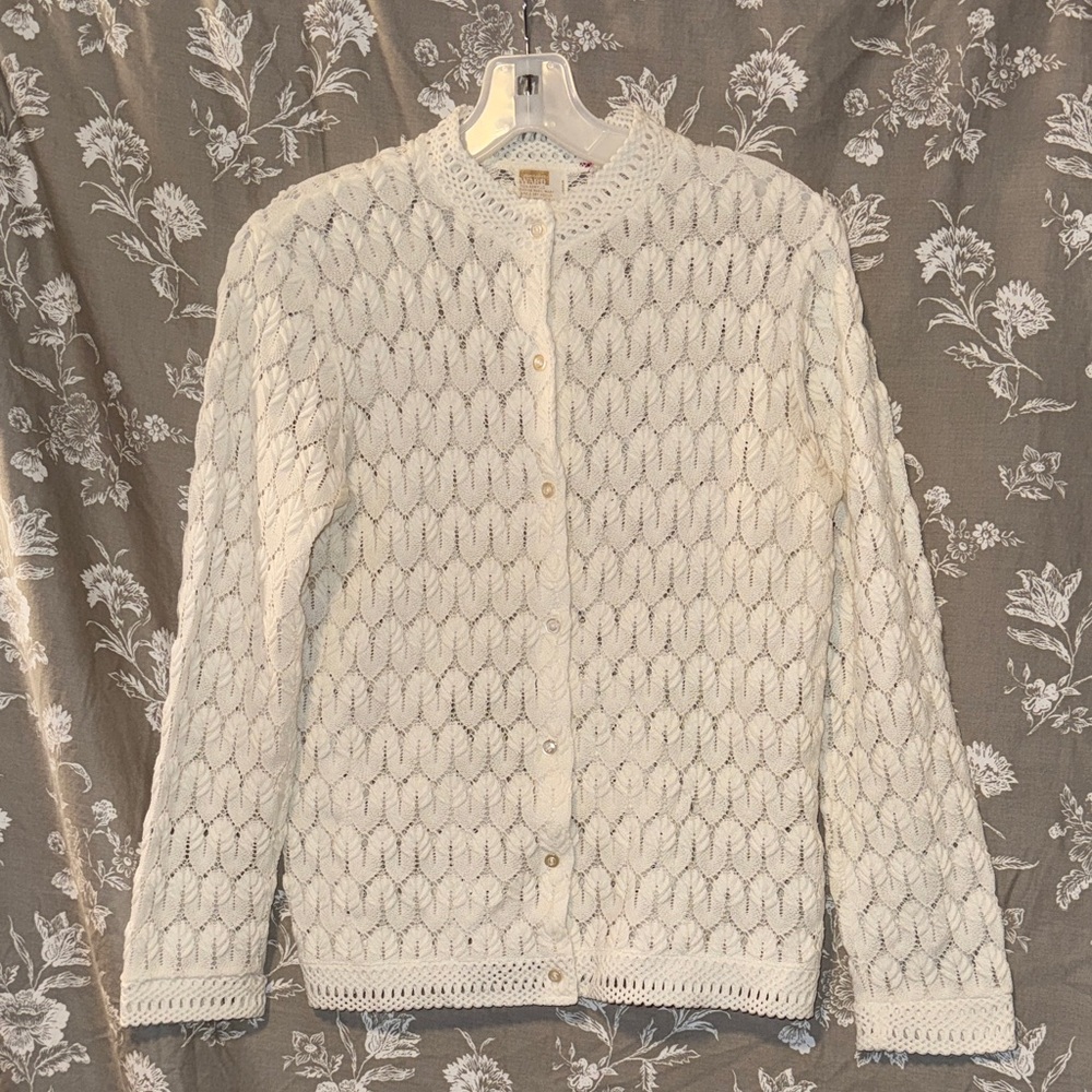 Vintage Montgomery Ward Button Up Cardigan Knit Sweater
